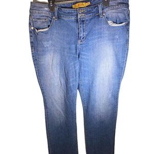 Seven7 Womens Luxe Medium Wash Mid Rise Blue Denim Jeans Size 20